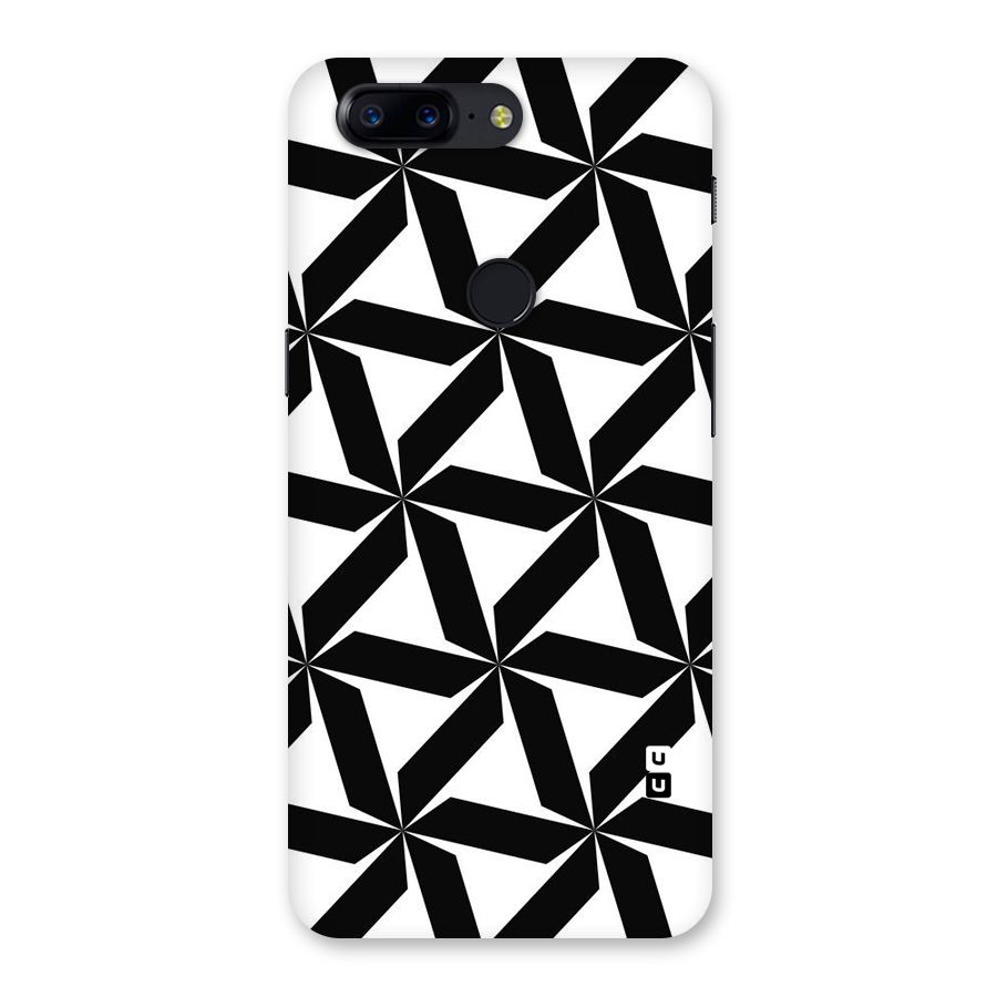 Black White Fan Design Back Case for OnePlus 5T