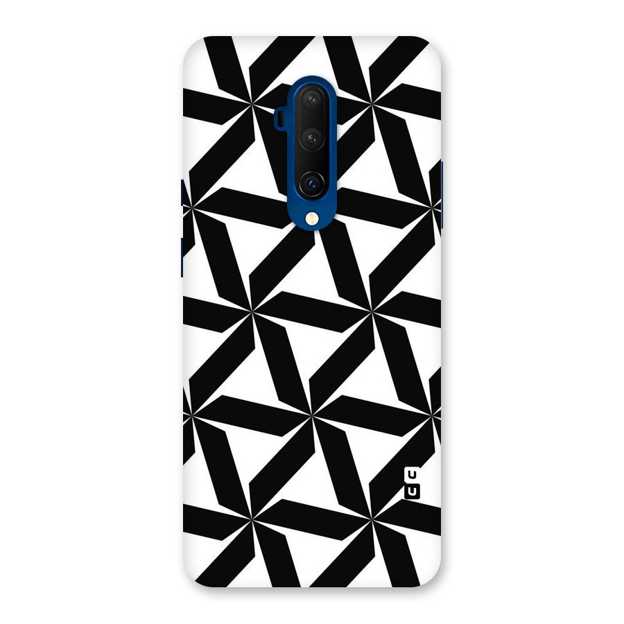 Black White Fan Design Back Case for OnePlus 7T Pro