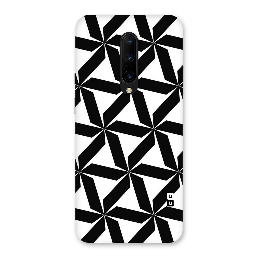 Black White Fan Design Back Case for OnePlus 7 Pro