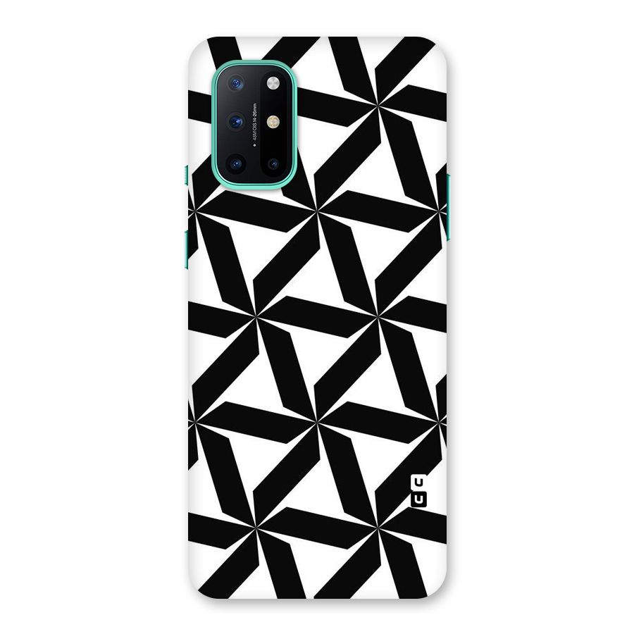 Black White Fan Design Back Case for OnePlus 8T