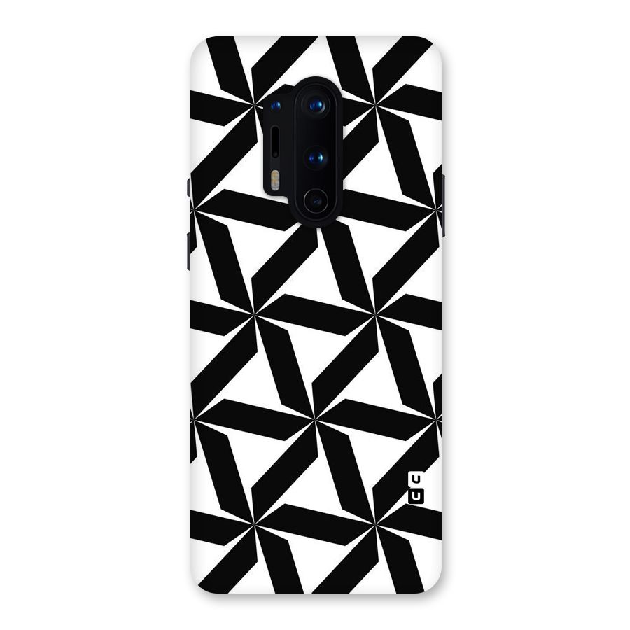 Black White Fan Design Back Case for OnePlus 8 Pro