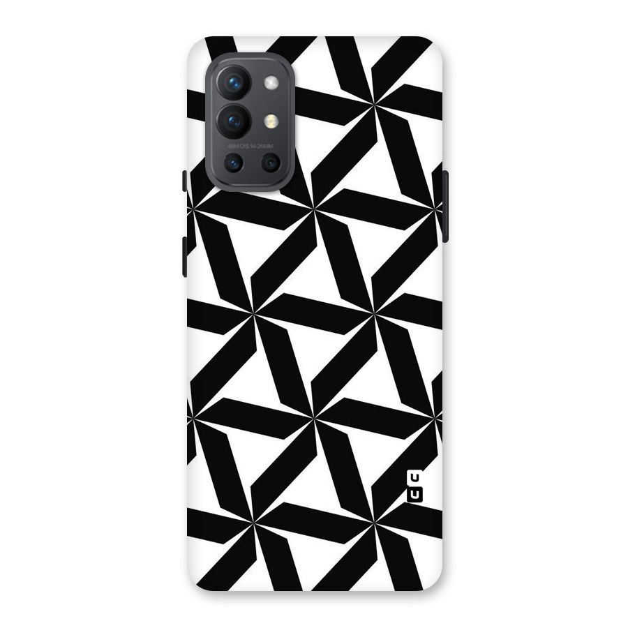 Black White Fan Design Back Case for OnePlus 9R