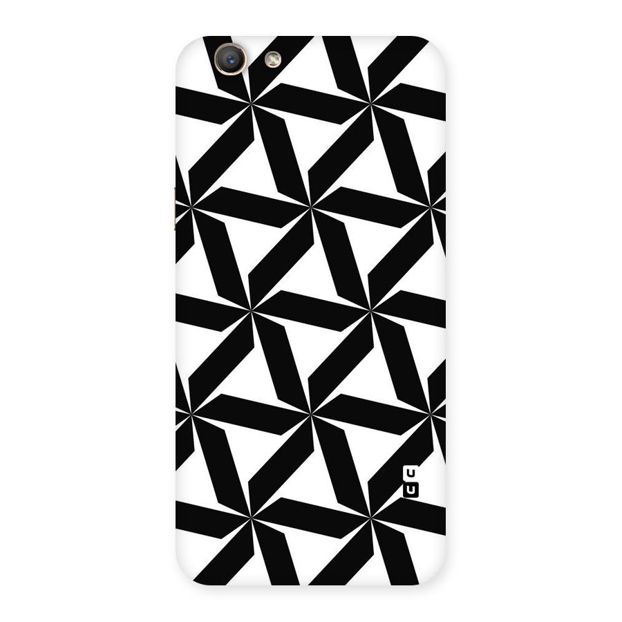 Black White Fan Design Back Case for Oppo A59