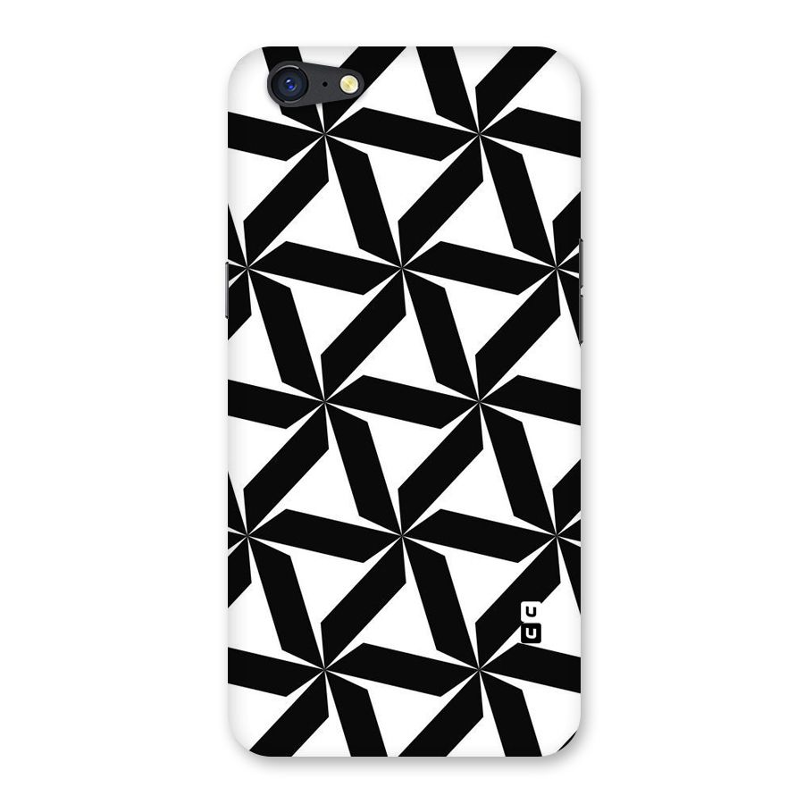 Black White Fan Design Back Case for Oppo A71