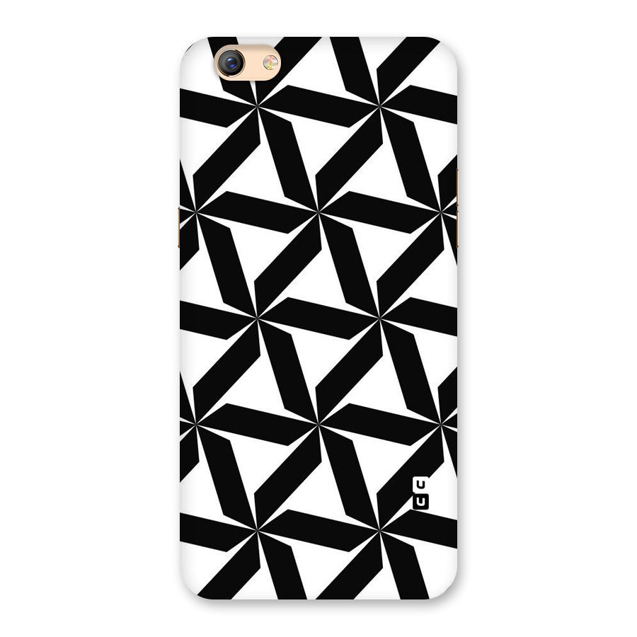 Black White Fan Design Back Case for Oppo F3 Plus