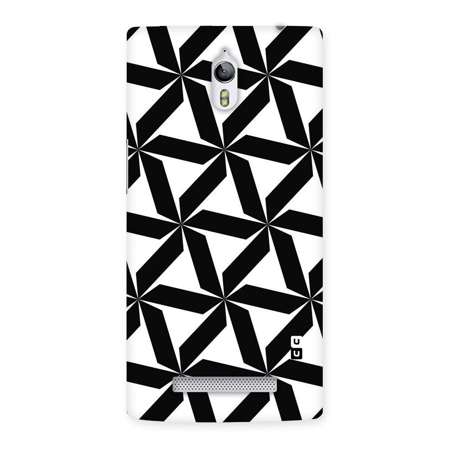 Black White Fan Design Back Case for Oppo Find 7