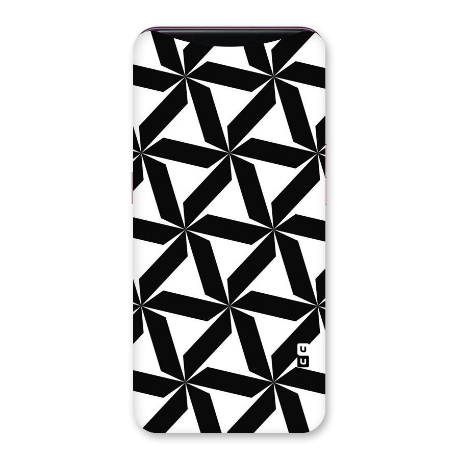 Black White Fan Design Back Case for Oppo Find X