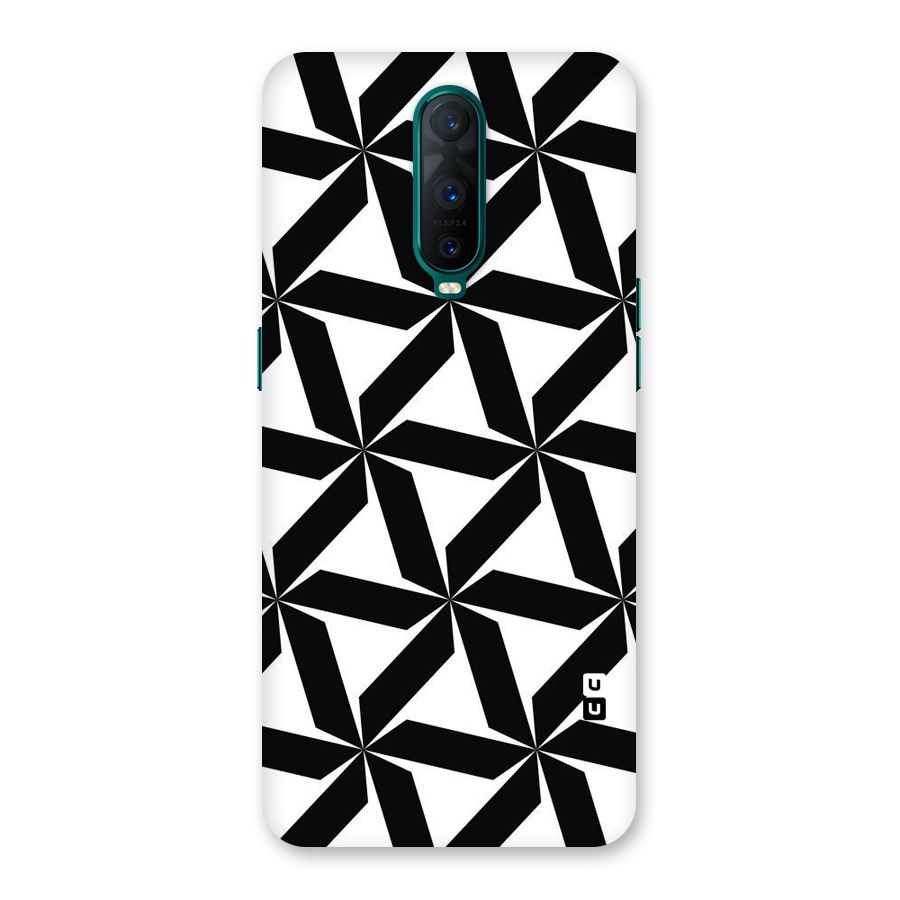 Black White Fan Design Back Case for Oppo R17 Pro