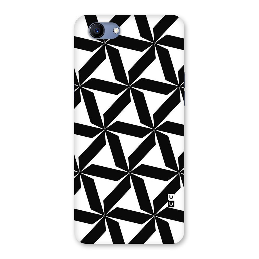 Black White Fan Design Back Case for Oppo Realme 1