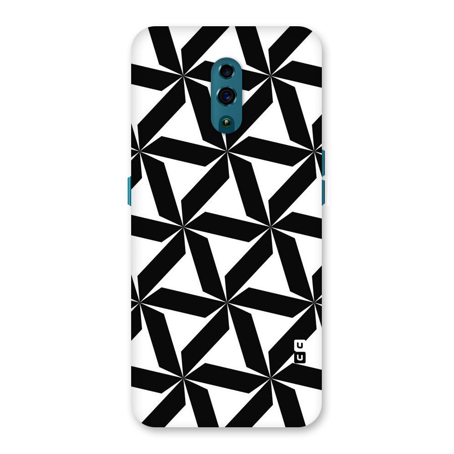 Black White Fan Design Back Case for Oppo Reno