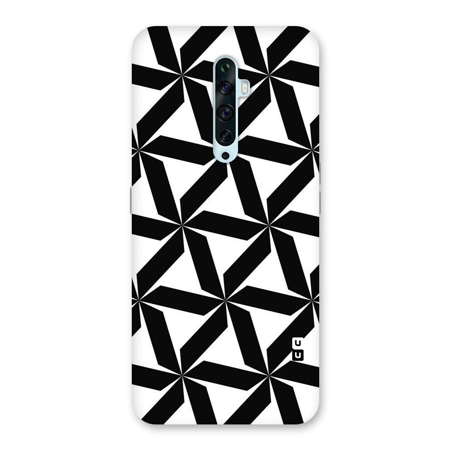 Black White Fan Design Back Case for Oppo Reno2 Z