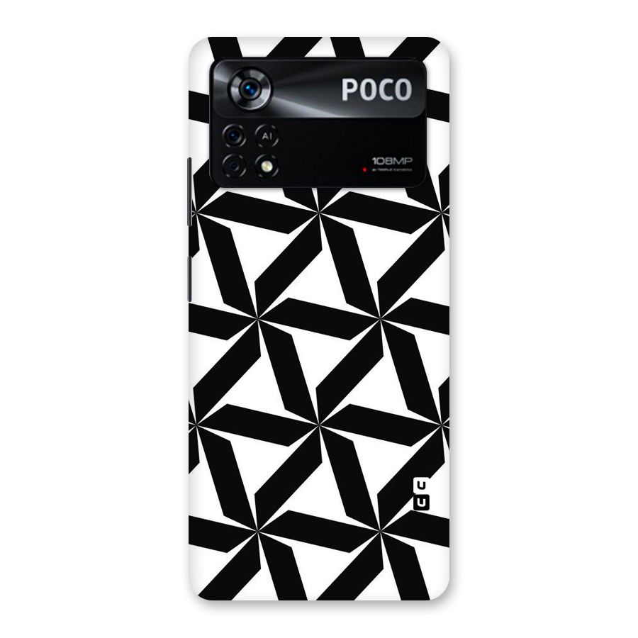 Black White Fan Design Back Case for Poco X4 Pro 5G