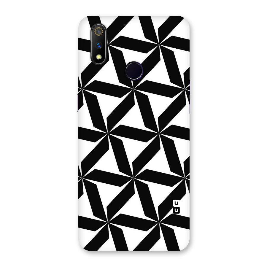 Black White Fan Design Back Case for Realme 3 Pro
