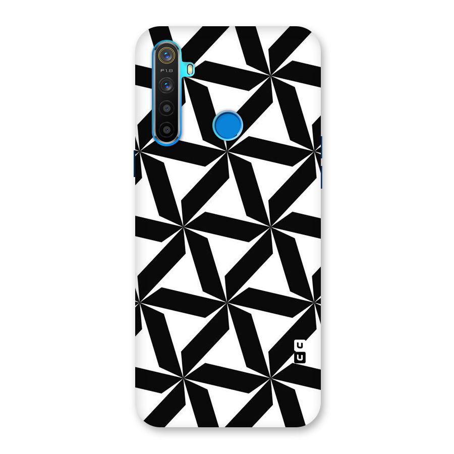 Black White Fan Design Back Case for Realme 5