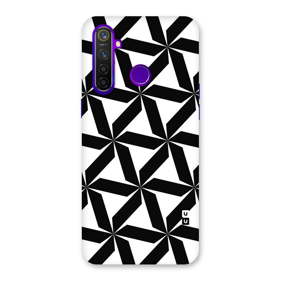 Black White Fan Design Back Case for Realme 5 Pro