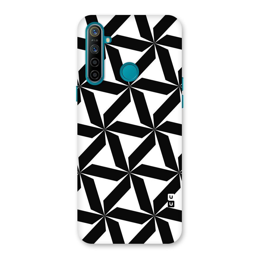 Black White Fan Design Back Case for Realme 5i