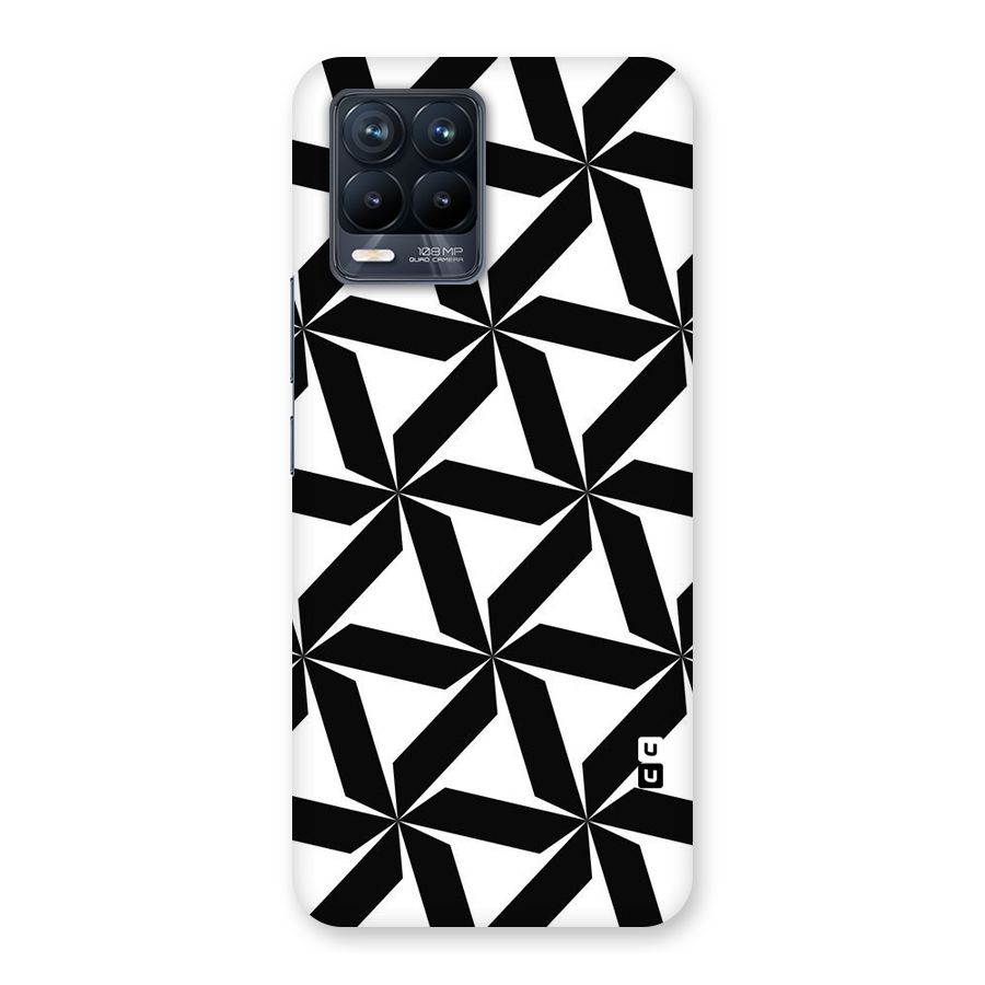 Black White Fan Design Back Case for Realme 8 Pro