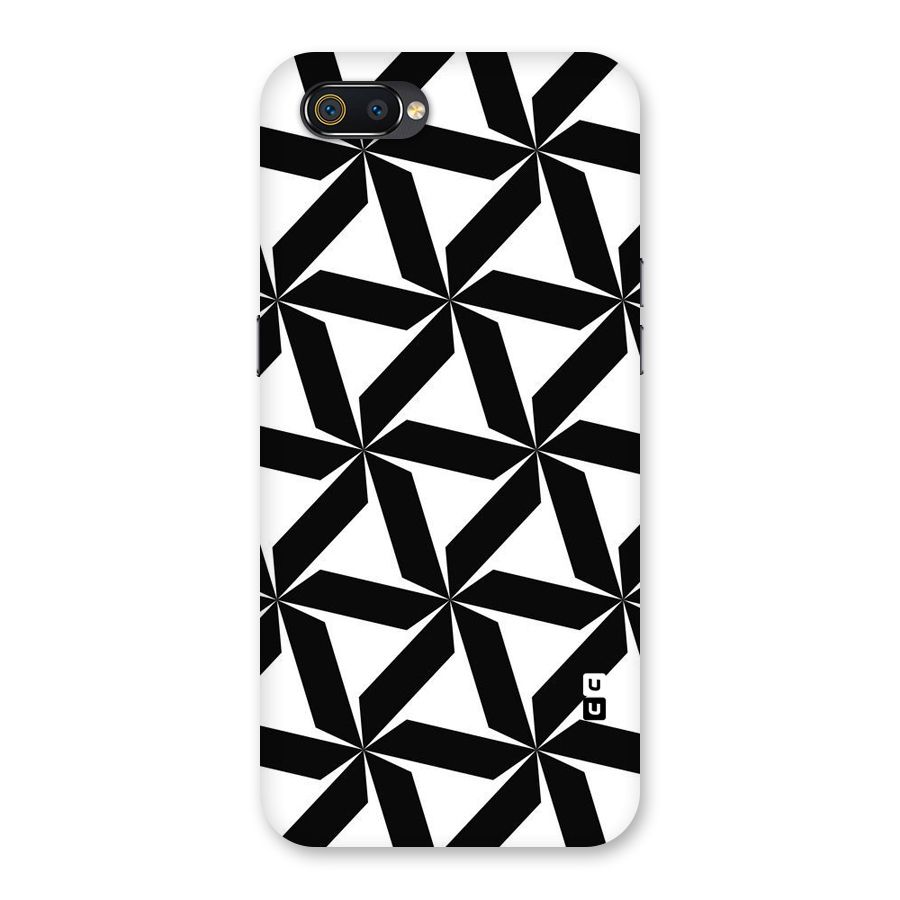 Black White Fan Design Back Case for Realme C2