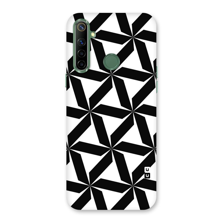 Black White Fan Design Back Case for Realme Narzo 10
