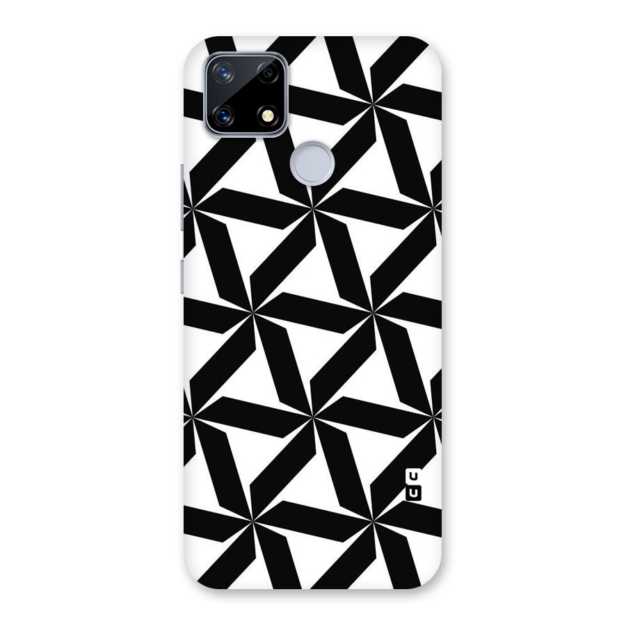 Black White Fan Design Back Case for Realme Narzo 20