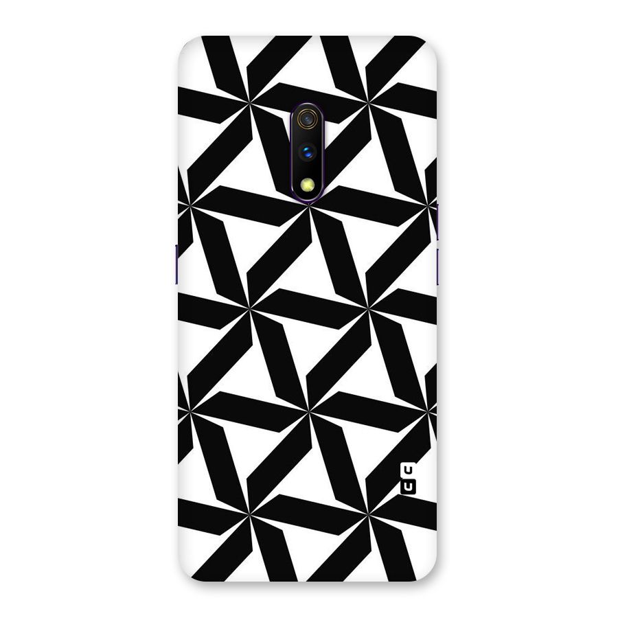 Black White Fan Design Back Case for Realme X