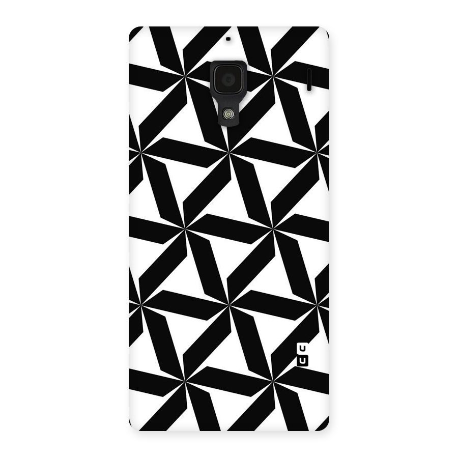 Black White Fan Design Back Case for Redmi 1S
