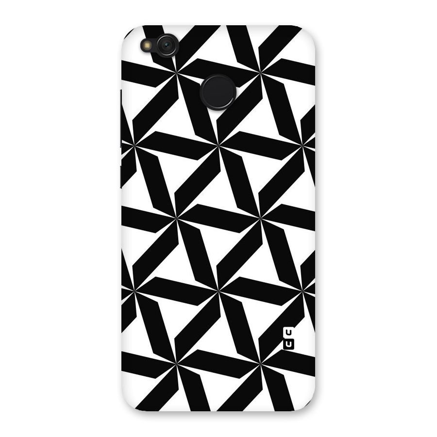 Black White Fan Design Back Case for Redmi 4