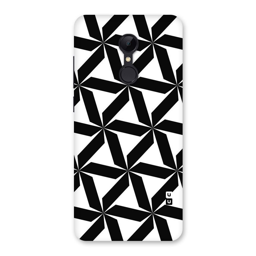 Black White Fan Design Back Case for Redmi 5