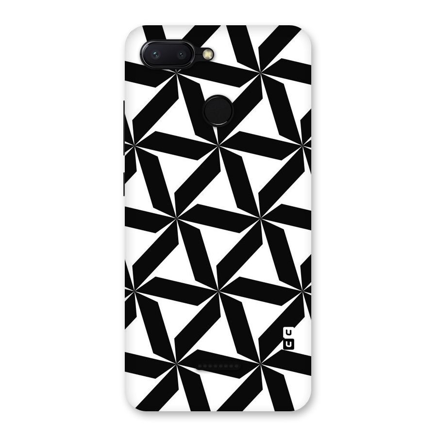 Black White Fan Design Back Case for Redmi 6