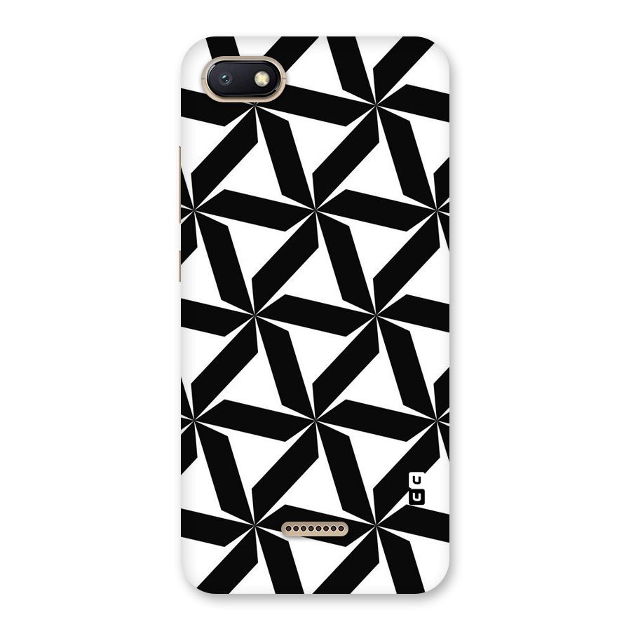Black White Fan Design Back Case for Redmi 6A
