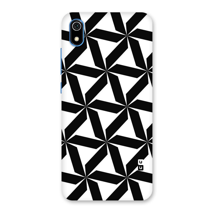 Black White Fan Design Back Case for Redmi 7A