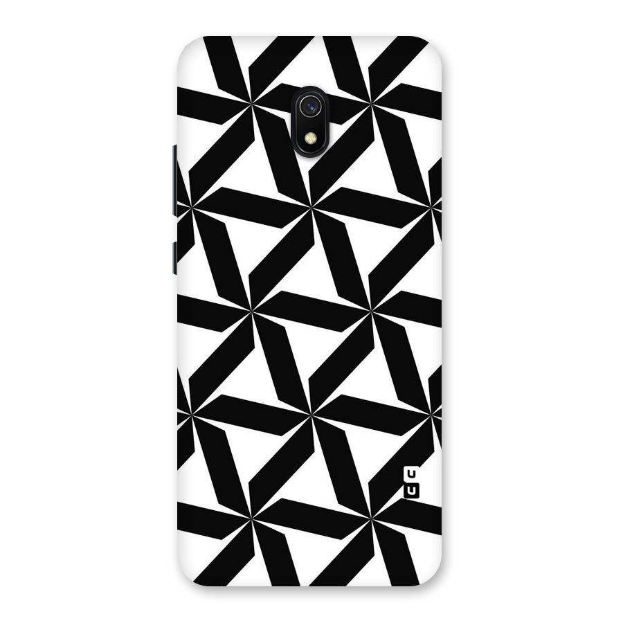 Black White Fan Design Back Case for Redmi 8A