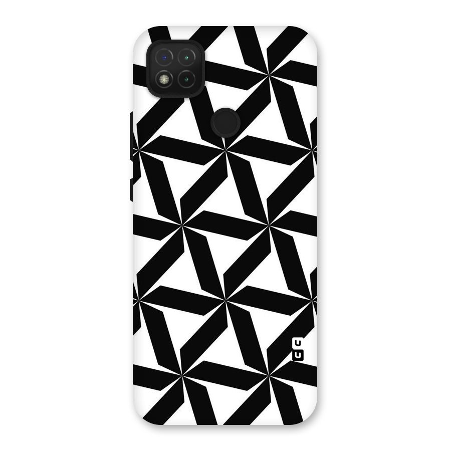 Black White Fan Design Back Case for Redmi 9