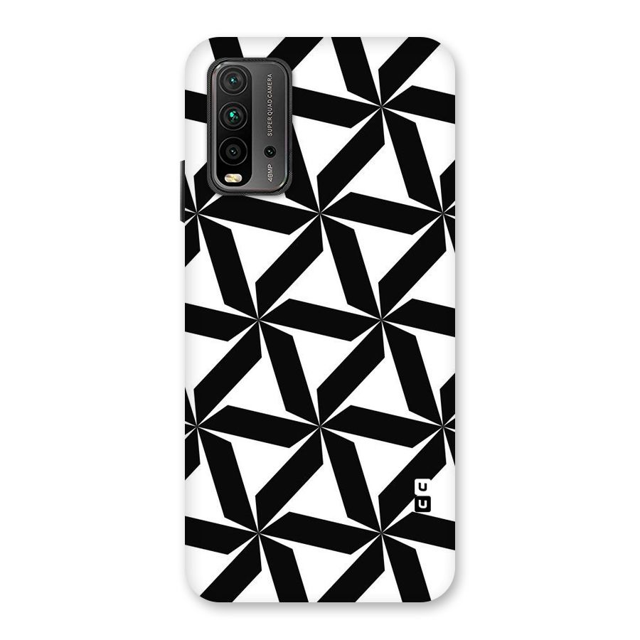 Black White Fan Design Back Case for Redmi 9 Power