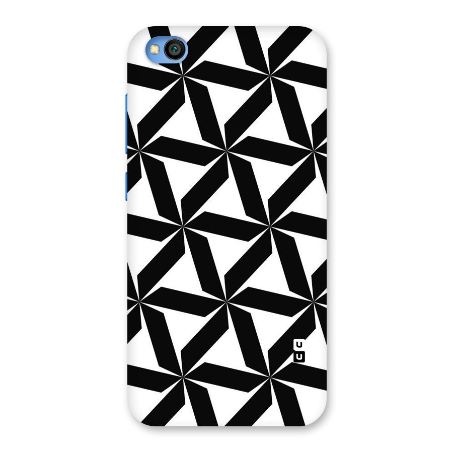 Black White Fan Design Back Case for Redmi Go