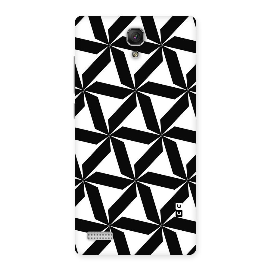Black White Fan Design Back Case for Redmi Note
