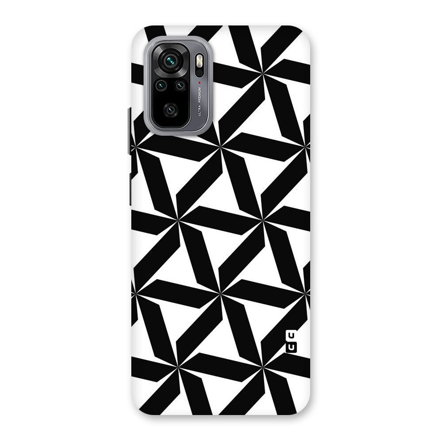 Black White Fan Design Back Case for Redmi Note 10