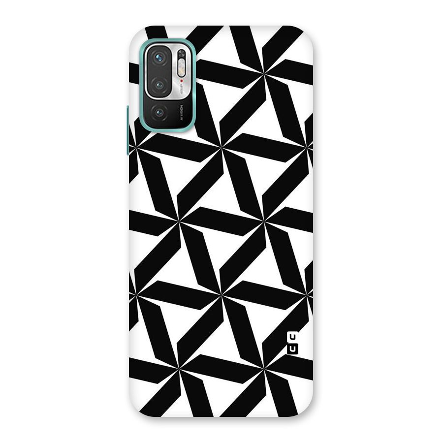 Black White Fan Design Back Case for Redmi Note 10T 5G