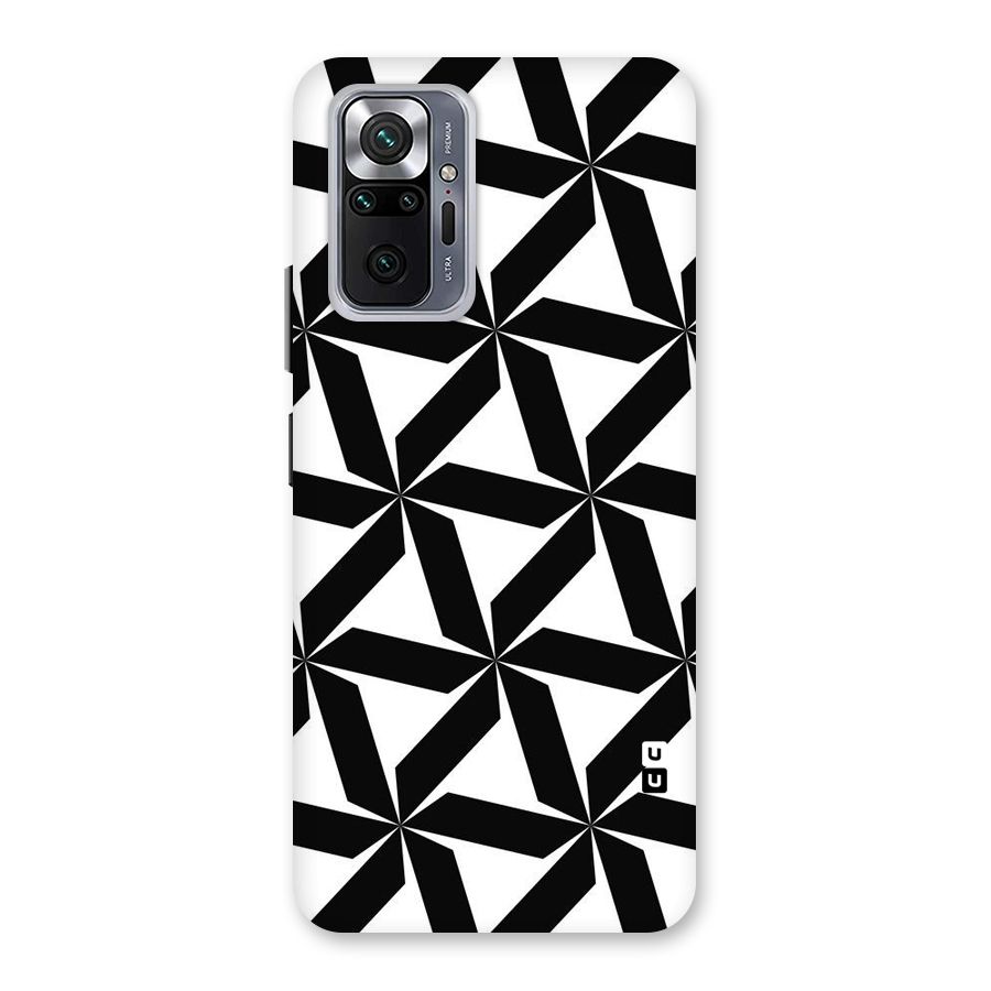 Black White Fan Design Back Case for Redmi Note 10 Pro