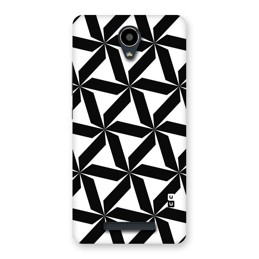 Black White Fan Design Back Case for Redmi Note 2