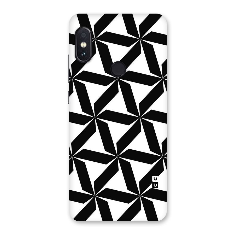 Black White Fan Design Back Case for Redmi Note 5 Pro