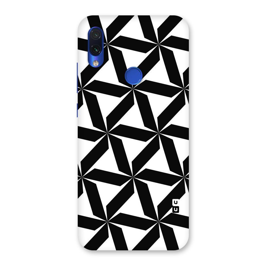 Black White Fan Design Back Case for Redmi Note 7