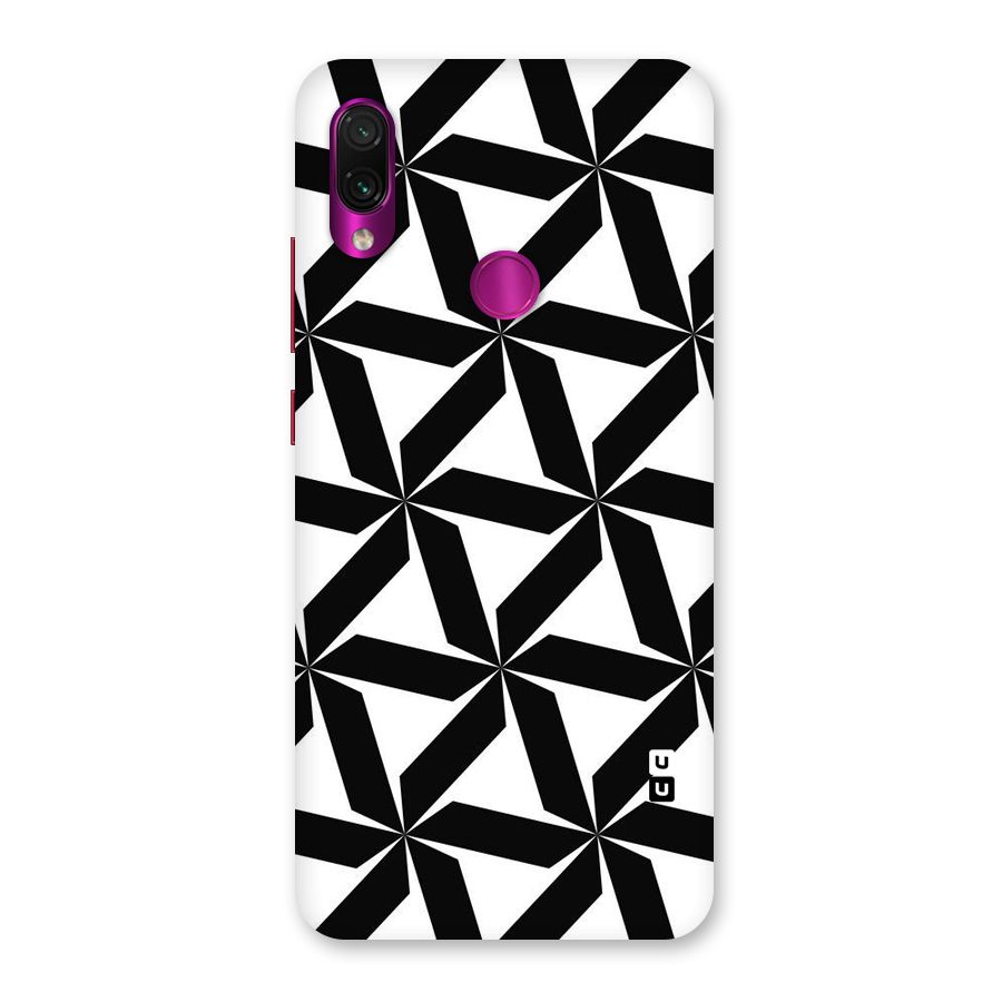 Black White Fan Design Back Case for Redmi Note 7 Pro