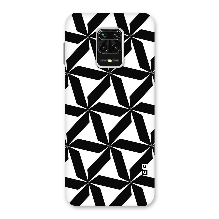 Black White Fan Design Back Case for Redmi Note 9 Pro