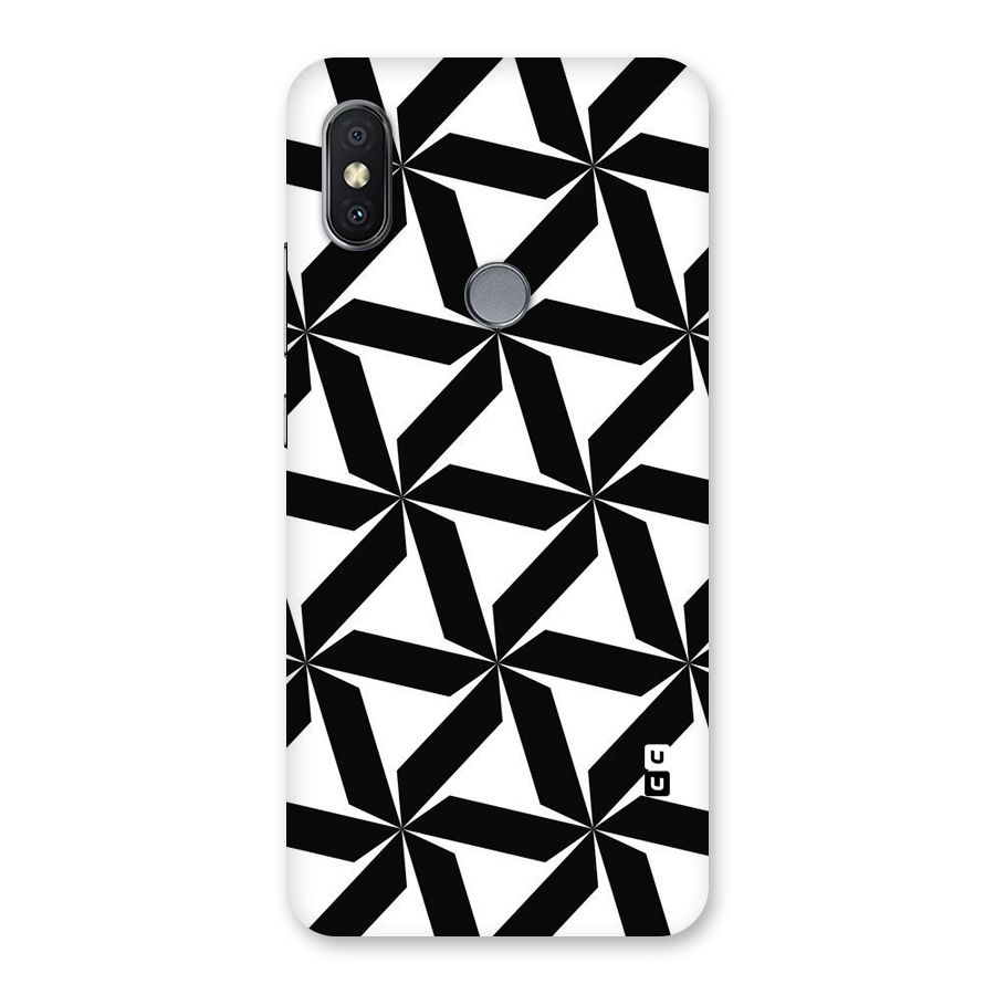 Black White Fan Design Back Case for Redmi Y2