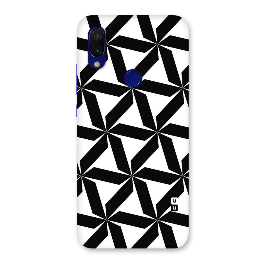 Black White Fan Design Back Case for Redmi Y3