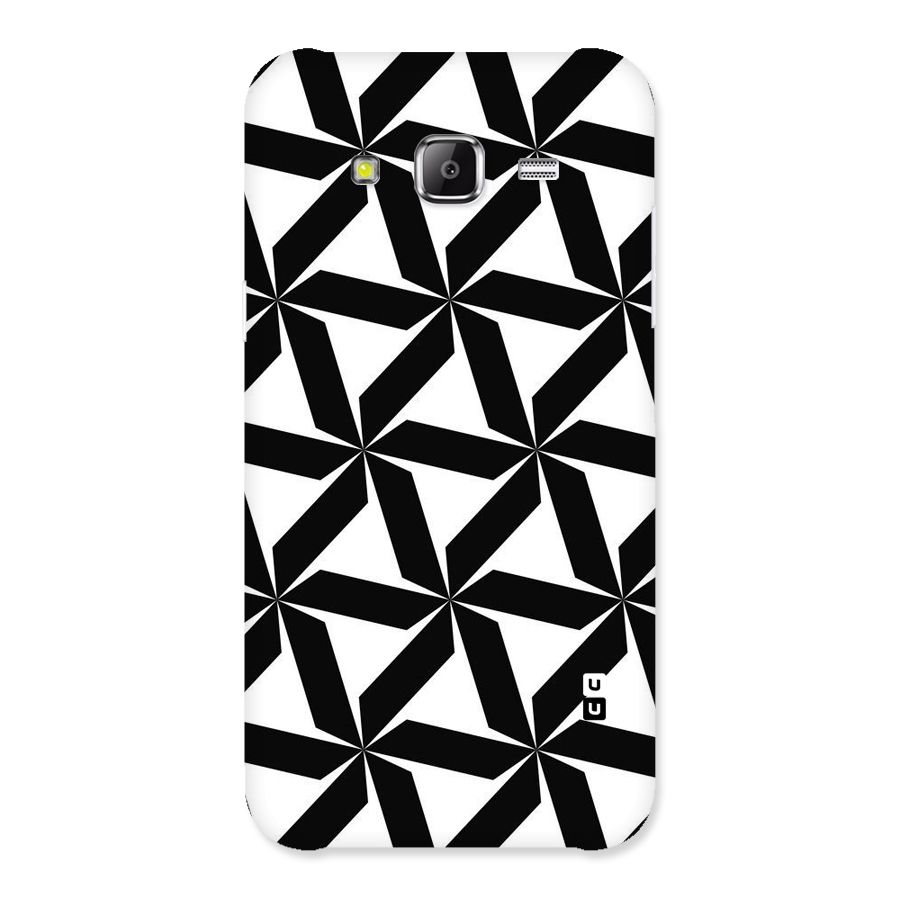 Black White Fan Design Back Case for Samsung Galaxy J2 Prime
