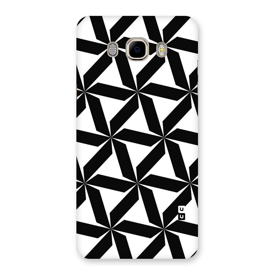 Black White Fan Design Back Case for Samsung Galaxy J7 2016