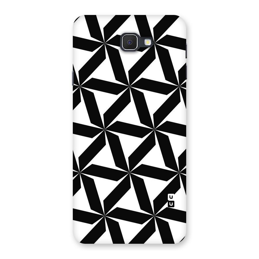 Black White Fan Design Back Case for Samsung Galaxy J7 Prime