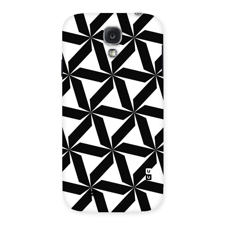 Black White Fan Design Back Case for Samsung Galaxy S4